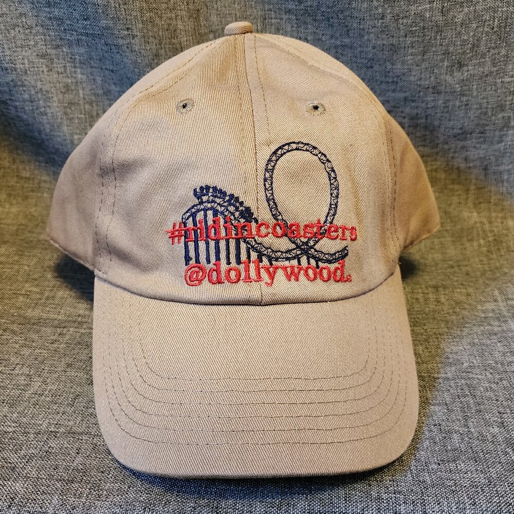 DMR Classic Headwear Tan Embroidered #Ridincoasters @Dollywood Strap Back Hat